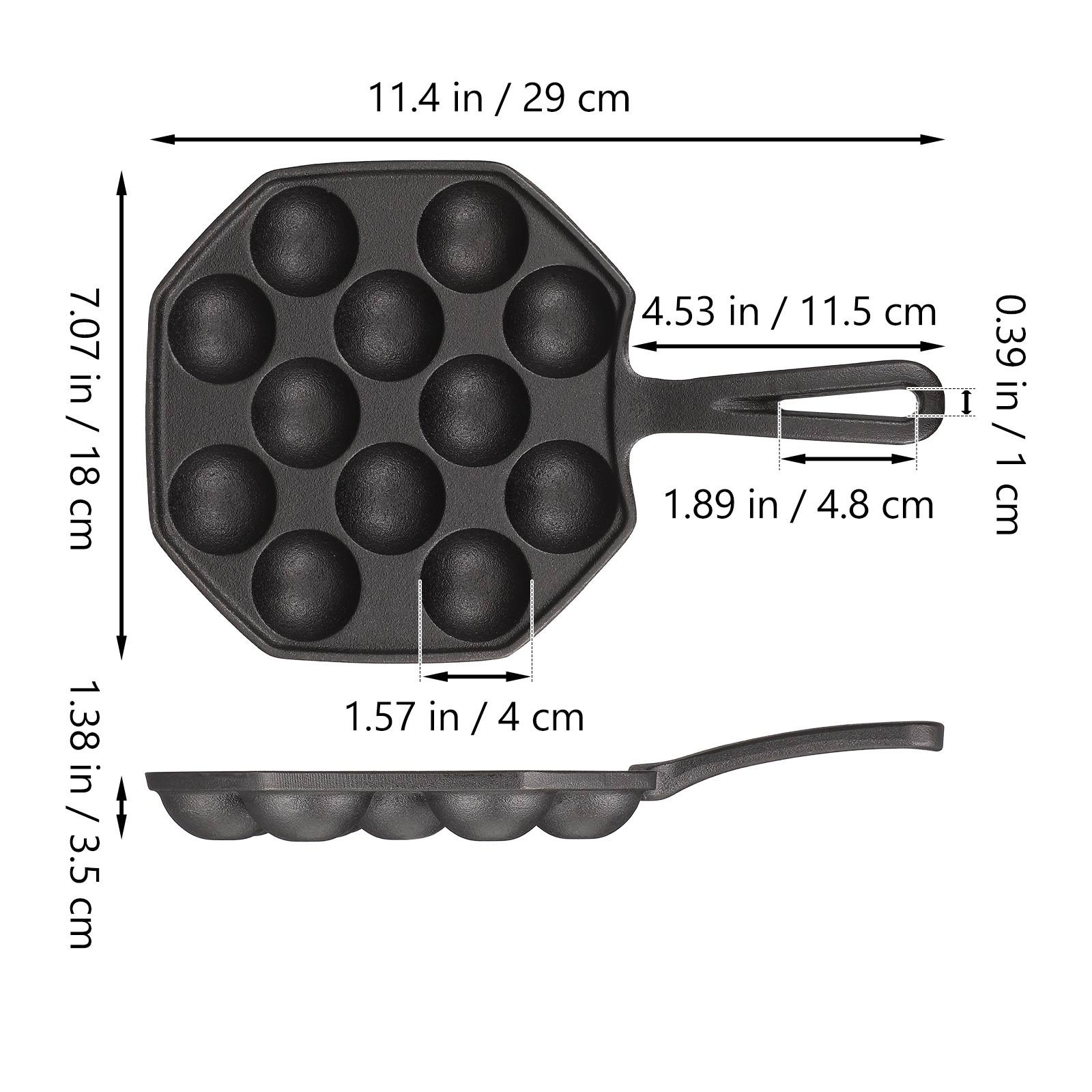 Takoyaki Pan Cast Iron 12 Mold - огляд і ціна Takoyaki Grill Plate