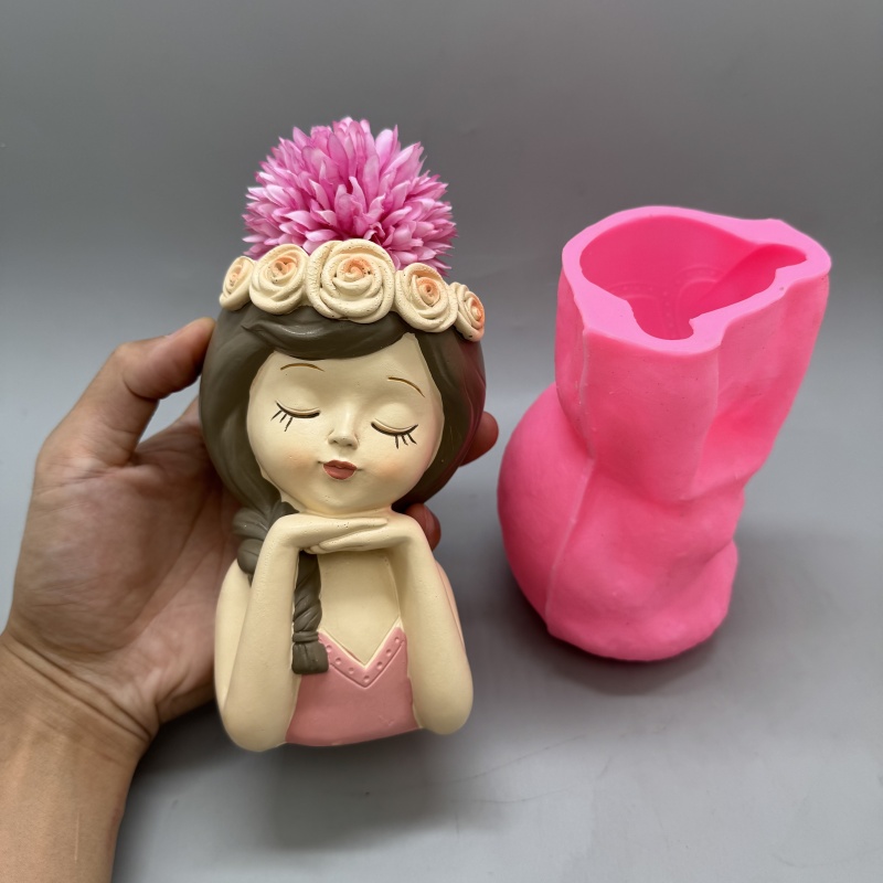 Cute Girl Flower Pot Silicone  - огляд і ціна Potsticker Mold