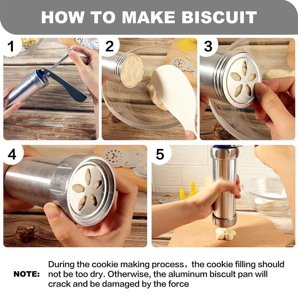 Cookie Press Gun Kit  Aluminum - огляд і ціна Churros Maker Gun