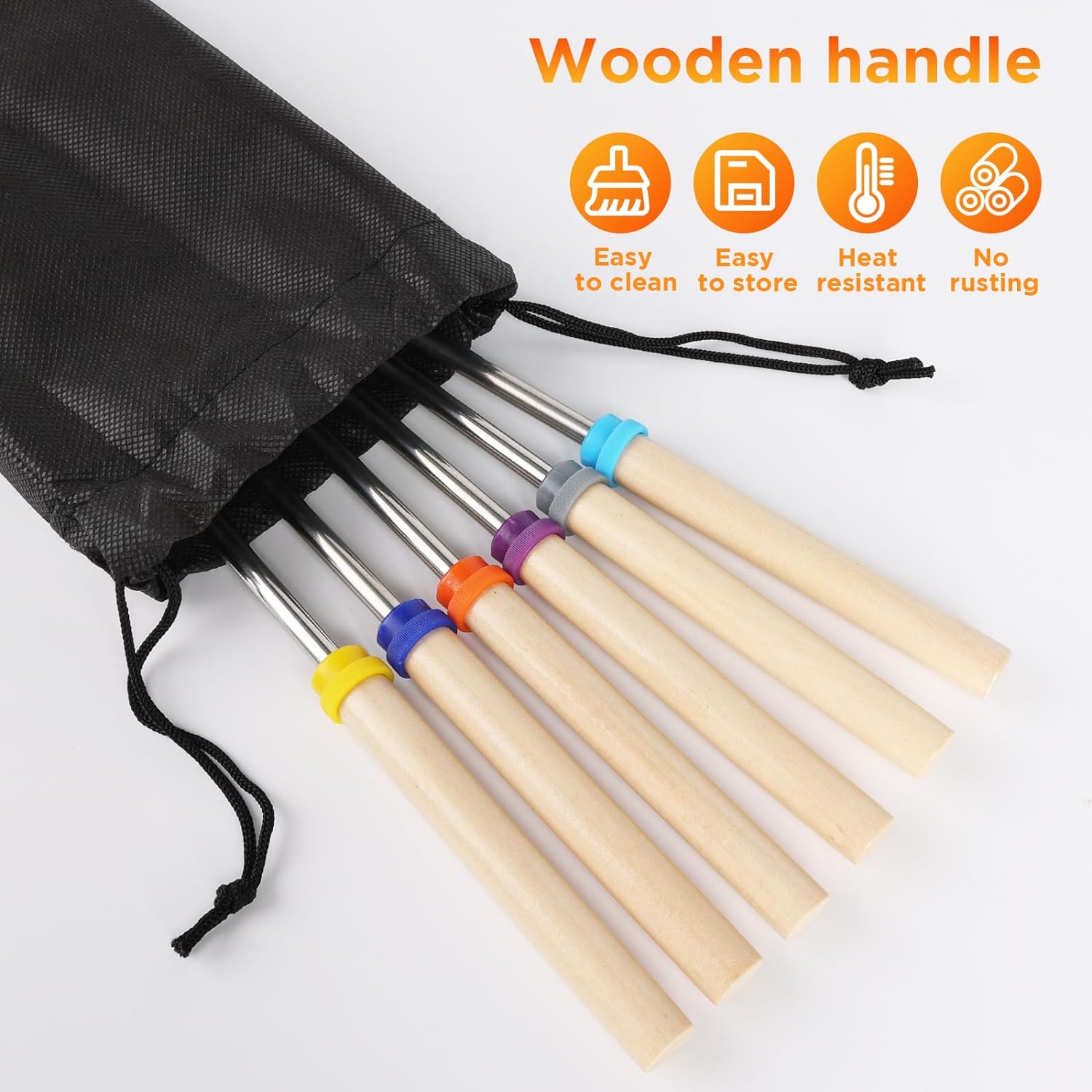 6Pcs Stainless Steel Telescopi - огляд і ціна Corn Dog Stick